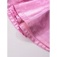 thumbnail image 6 of Xnihocha Kids Girls Boys Dance Trousers Pants Shiny Metallic Flared Pants Ruffle Bell Bottom Streetwear Pink 12, 6 of 7