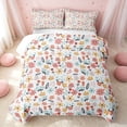 thumbnail image 2 of Erosebridal Cartoon Daisy Quilt Full, Kawaii Blossom Full Bedspread Sets, Polka Dots Reversible, Terracotta Mint White, 3pcs (1 Coverlet and 2 Pillowcases), 2 of 7