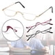 thumbnail image 1 of Semilune Metal Spring Hinge Reading Glasses Half Frame Ultra Light Resin Eyeglasses Vision Care +100~+40 Diopter, 1 of 5