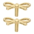 thumbnail image 3 of Dayesque 2pcs Brass Bow Drawer Knobs Cabinet Pulls Decorative for Cabinets and Drawers, 3 of 8