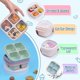 thumbnail image 5 of Recipientes para aperitivos LCHLZZ, paquete de 4, pajita de trigo de 4 compartimentos, 5 of 6