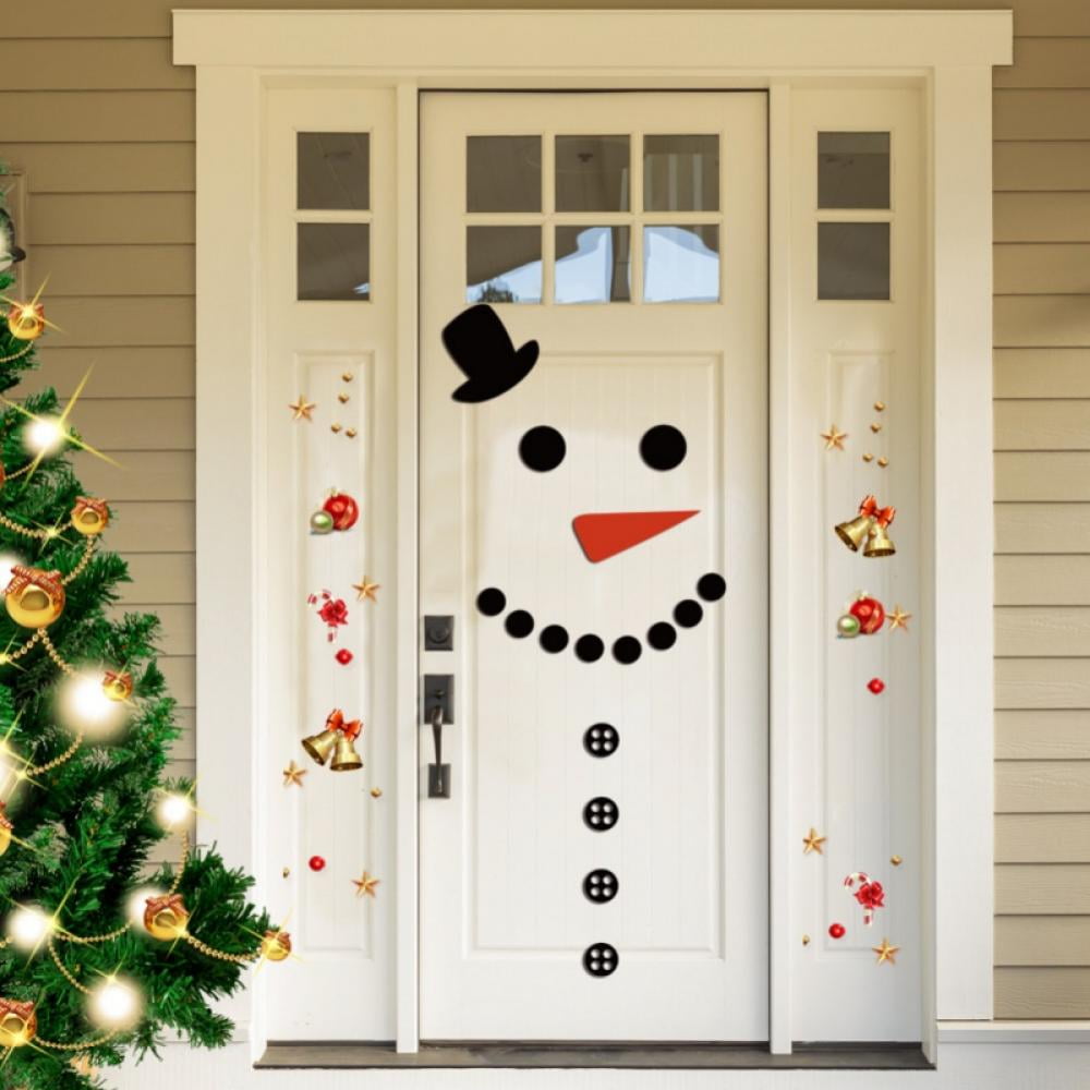 1 Sheet Christmas Garage Decoration Magnet Stickers Snowman Magnet Decals  Refrigerator Stickers Let It Snow Christmas Garage Door Decals for Christmas  Party Supplies Home Decorations 