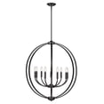 thumbnail image 3 of Golden Lighting Colson 9-light Chandelier in Matte Black, 3 of 9