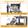 thumbnail image 4 of Hzuaneri Cat Tree, 75" Tall Large Multi‑Level Indoor Cat Tower with Scratching Posts, Baskets & Condos, Dark Grey, 4 of 10