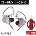 thumbnail image 4 of KZ ZSN Pro Metal Earphones 1DD+1BA Tecnología híbrida Auriculares con cable Conector de 35 mm, 4 of 7