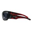 thumbnail image 3 of Choppers Rectangular Biker Warp Around Flaming Arm Riding Sunglasses Black Red Black, 3 of 4