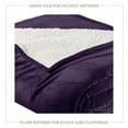 thumbnail image 5 of Great Bay Home Velvet Plush Sherpa Fleece Reversible Blanket, Queen, Plum, 5 of 5