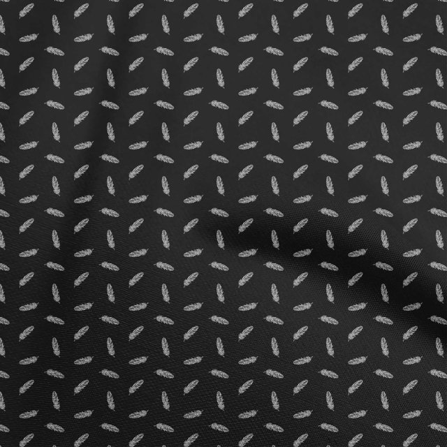 oneOone Velvet Black Fabric Retro Feather Sewing Craft Projects Fabric Prints By Yard 58 Inch Wide