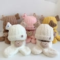 thumbnail image 2 of 4pcs Winter Hat Scarf Set,  Winter Hat Scarf Set, Thickened Cute Plush Hat, Matching Bear Hat And Cozy Scarf, For Fall & Winter Outings, Casual Wear, And New Year Celebrations(Beige ,Khaki), 2 of 6