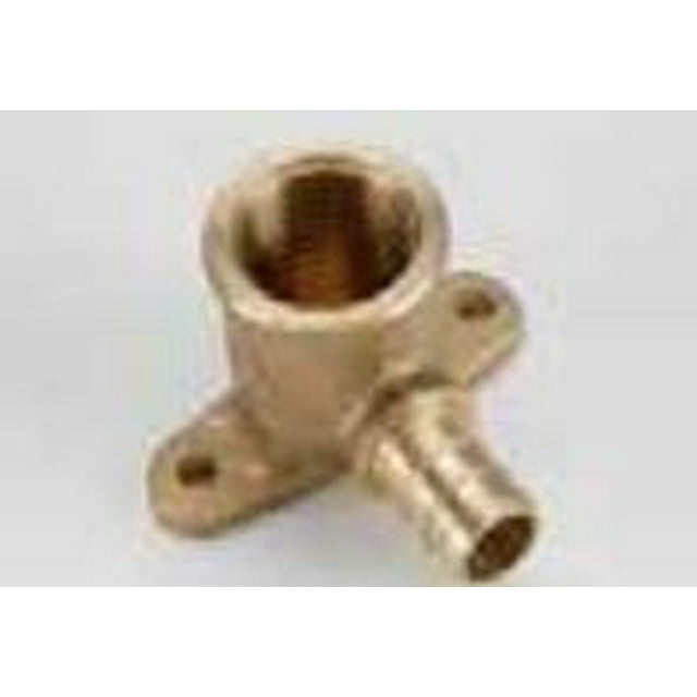 Elkhart Supply Fresh Water Fitting 51181 BestPEX; Adapter; 1/2 Inch PEX x 1/2 Inch Female Pipe Thread; Drop-Ear Elbow; Brass; With Barcoded