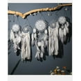thumbnail image 4 of TaoLeHui 5-Pack Large Boho Dream Catcher Set, Moon and Sun Wall Art with Chakra Stones, Handwoven Cotton & Owl Feathers for Nursery Bedroom Meditation Room Decor, 4 of 10