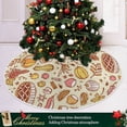 thumbnail image 6 of FMSHPON Thanksgiving Pumpkin Pie Xmas Christmas Tree Skirt Stand Mat for Holiday Party Decoration Indoor Outdoor 48 inches, 6 of 6