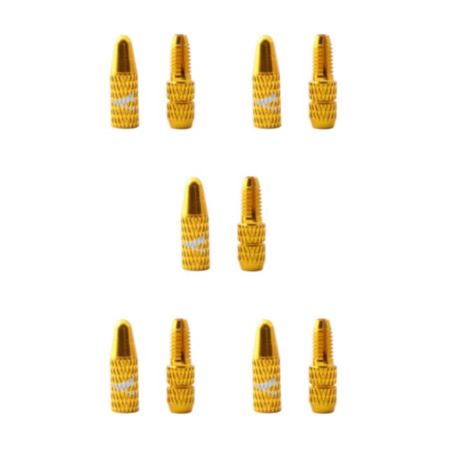 ZheElen Bike Cable End Cap Bicycle Ends Crimps Ferrules Shifter Golden 18.4x3.7mm 5Set