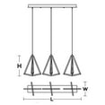 thumbnail image 3 of AFX  Gianna Linear Three Pendant - 3000K 120V Satin Nickel, 3 of 7