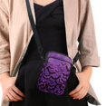 thumbnail image 4 of HELLHERO Bat Pattern Design Underarm Shoulder Bag, Double Layer, Casual Travel Polyester 4.33x1.97x7.09, 4 of 7