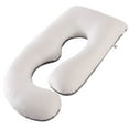 thumbnail image 6 of TOPCHANCES Pregnancy Pillow, J Shaped Full Body Soft Maternity Pillow with Removable Velvet Cover, 27*57inch, Gray/White, 6 of 9