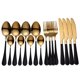 thumbnail image 1 of Juego de cubiertos dorados, tenedores, cuchillos, cucharas, cubiertos de acero inoxidable, juego de vajilla, juego de cena dorado, vajilla completa, cuchara dorada, nuevo, 1 of 5