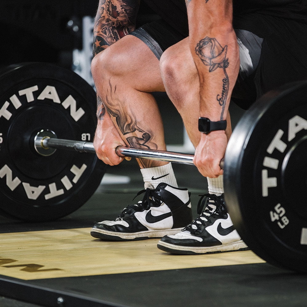 Titan Fitness Performance Series 20 KG Olympic Bar, 700 LB Capacity, 28mm Shaft, Chrome Finish