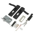 thumbnail image 3 of Door Handle Lock Keys Set, Large Solid Knob Black Bedroom Door Lock Set  For Livingroom, 3 of 8