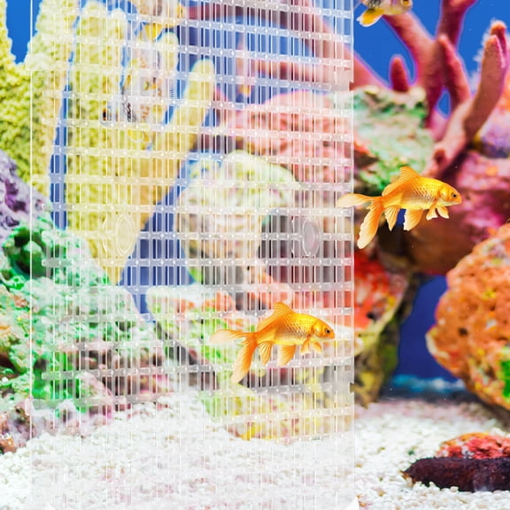 LOLIPPYY 4-Pack Clear Aquarium Dividers for Fish Tanks, Plastic Grid Panels, Easy to Cut and Install Separators