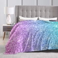 thumbnail image 4 of Kll Fleece Blanket Plush Throw Blanket Multicolor Glitter,Soft Fuzzy Cozy Flannel Blanket For Couch Sofa Bed.(60"X50"), 4 of 9