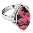 thumbnail image 3 of 925 Sterling Silver Women Jewelry Natural Rhodonite Ring, 3 of 10