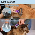 thumbnail image 4 of LAICAIW Dog Grooming Brush and Metal Comb, Undercoat Rake for Dogs Grooming Supplies Dematting Deshedding Brush for Shedding, Cat Brush Deshedder Brush Dogs Shedding Tool for Long matted Haired Pets, 4 of 7