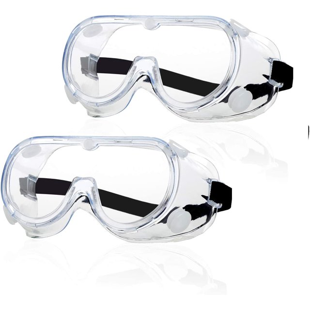 2 piezas gafas protectoras - antivaho gafas protectoras transparentes talleres laboratorios obras antisaliva antisalpicaduras gafas cerradas a prueba de polvo para usuarios de gafas JFHHH pequeña