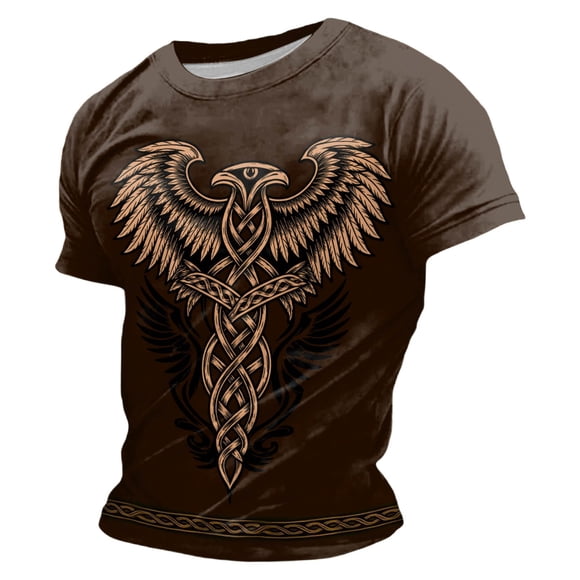 Culture Norse Mythology Graphic Tee for Deities in Short Sleeve Casual Comfort Men T Shirt Crafted for Everyday Leisure and Streetwear
