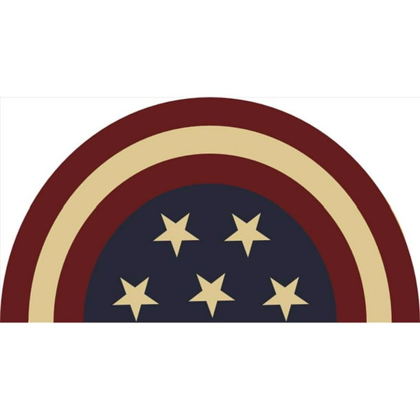 Felpudo Rockport Premium Americana Half Moon Star, 45 x 75 cm