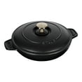 thumbnail image 1 of STAUB Spécialités Plat à Four Rond en Fonte 750 ml avec Couvercle, Noir, 1 of 3