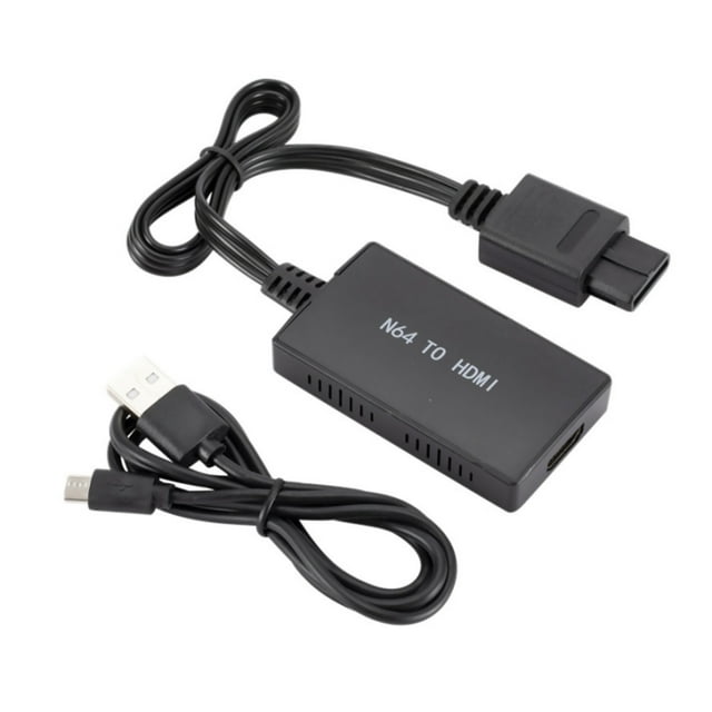 JIAHAOO Adaptateur Console N64 HD avec Alimentation USB Plug & Play pour SNES GC Meilleure Image Sortie Clarté des Couleurs Rétention de Détail