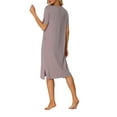 thumbnail image 3 of INSPIRE CHIC Robe T-shirt Décontractée à Manches Courtes pour Femme Chemise de Nuit Nuisette Basique Tenue de Nuit Robe-Chemise Midi L Violet, 3 of 6