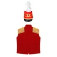 thumbnail image 4 of iiniim Boys Drum Band Uniform Festival Party Performance Outfit Tassel Jacket with Hat Set Red 14, 4 of 7