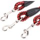 thumbnail image 3 of correa triple (roja) con mango de nailon suave para pasear a 3 perros., 3 of 5