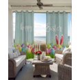 thumbnail image 6 of Happy Easter Blackout Curtains for Bedroom Living Room Darkening Curtains 84 Inch Length 2 Panels Set Spring Cute Rabbit Ears Grass Wooden Grain Window Curtain Window Treatment Grommet Drapes 42"x84", 6 of 9