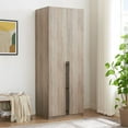 thumbnail image 2 of Manhattan Comfort Lee Wardrobe Closet 3.0 from Engineered Wood in Rustic Gray, 2 of 14