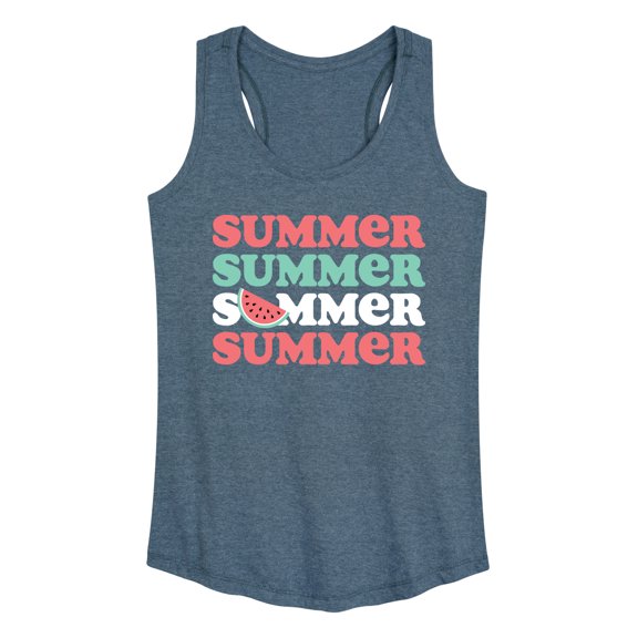 Instant Message - Summer Watermelon Graphic Racerback Tank