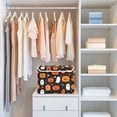 thumbnail image 6 of Foldable Fabric Storage Bin With Handle Collapsible Basket Box Storage With Lid Organizer Pumpkin Faces, 6 of 7