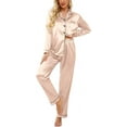 thumbnail image 1 of Ensemble de Pyjama en Satin de Soie Classique pour Femmes, 1 of 6