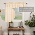thumbnail image 3 of VHC Brands Annie Buffalo Check Cotton Farmhouse Kitchen Curtains Rod Pocket 16x90 Valance, Tan, 3 of 7
