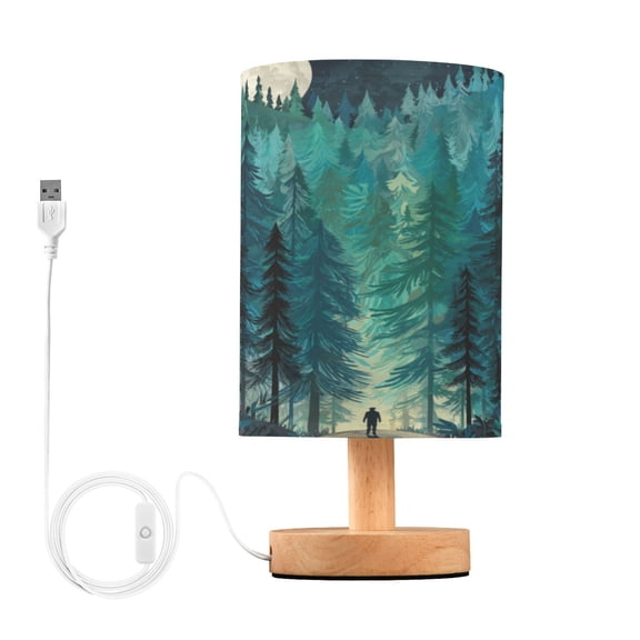 RMDQTR LED Push-Button Switch Warm-Tone Desk Lamp Plug-and-Play No Assembly Required Forest Explorer