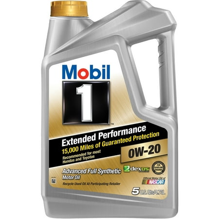 (3 Pack) Mobil 1 Extended Performance 0W-20 Full Synthetic Motor Oil, 5