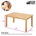 thumbnail image 3 of ECR4Kids Natural Hardwood Table & Chair Set, 24x36" x 18" H, 10" Chairs (3-Pc), 3 of 8