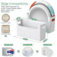 thumbnail image 3 of 2Pcs Paper Plate Dispenser for 6-9.5 Inch Disposable Plates, Space-Saving Plastic, Foam and Paper Plate Storage Organizer for Cabinet, Countertop, RV or Outdoor (White), 3 of 6