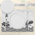 thumbnail image 3 of Ambesonne Floral Place Mats Set of 4, Black Swans and Flowers, Standard Size, Black White, 3 of 6