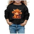 thumbnail image 1 of Couverture Portable pour Enfants, Sweat à Capuche Doux pour Filles, Automne et Hiver, Imprimé Vache Mignon, Col Rond, Manches Longues, Décontracté, 1 of 4