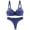 Blue, variant on Minimizer Bras for Women Underwire Lace Bra And Bikini Bottom Two Piece Underwear Set Womens Seamless Jelly Bras