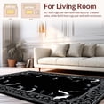 thumbnail image 2 of Ultra Soft Area Rug, Whimsical Halloween Themed Décor, Non Slip, Stain Resistant, Washable Area Rugs for Living Room, Bedroom(Black, 5X7), 2 of 8