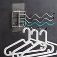 thumbnail image 2 of Dalazy Towel Rack Holder with Hooks Wall Mounted Rotating Storage Hanger Bathroom Toilet Hanging Bar, 2 of 8